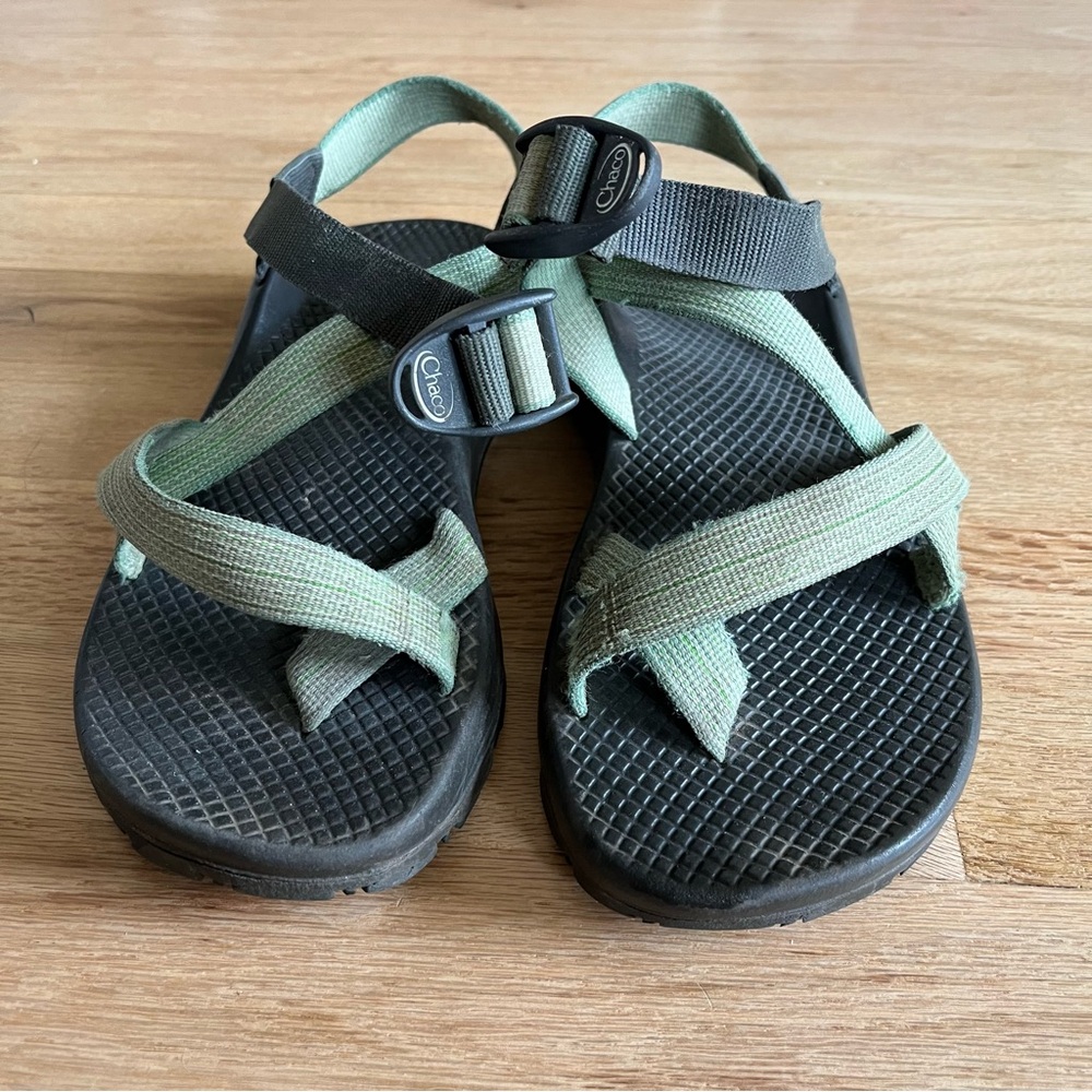 Chaco Olive and Charcoal Strapped Sandals